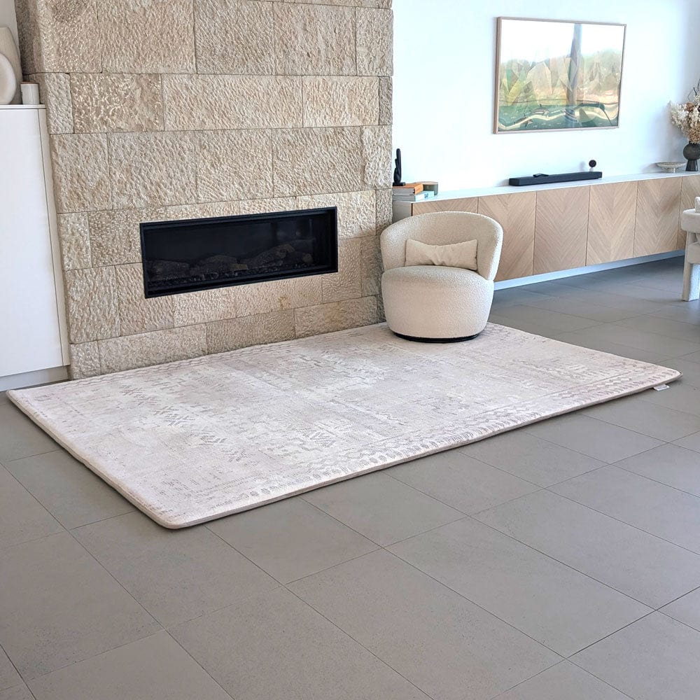 The Mellow Mat v2® Designer Print | Beige (Soft Touch Sensory Tatami Rug) PR02