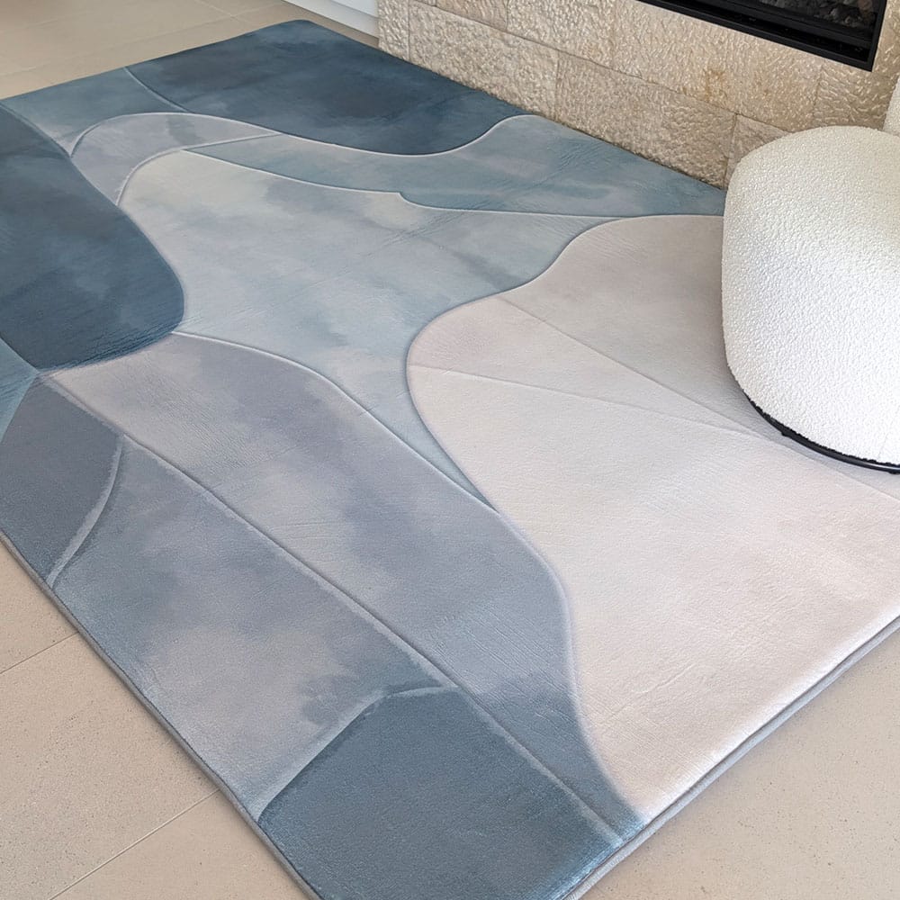 The Mellow Mat v2® Designer Print | Blue Haze (Soft Touch Sensory Tatami Rug) PR22