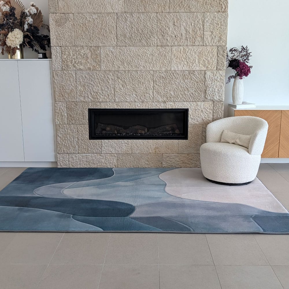The Mellow Mat v2® Designer Print | Blue Haze (Soft Touch Sensory Tatami Rug) PR22