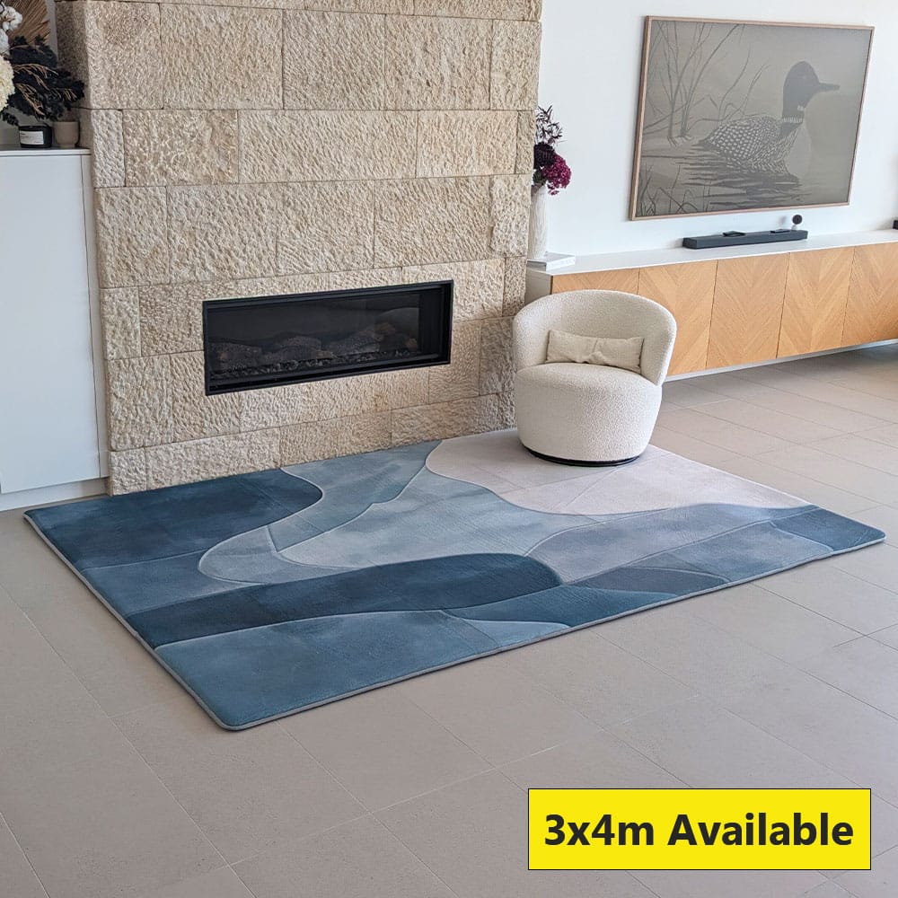 The Mellow Mat v2® Designer Print | Blue Haze (Soft Touch Sensory Tatami Rug) PR22