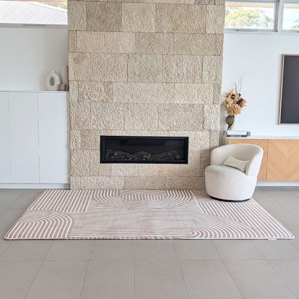 The Mellow Mat v2® Designer Print | Sahara Lines (Soft Touch Sensory Tatami Rug) PR13